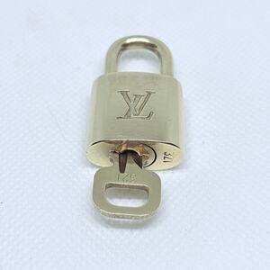 Louis Vuitton Gold Brass Lock & Key Set - #321